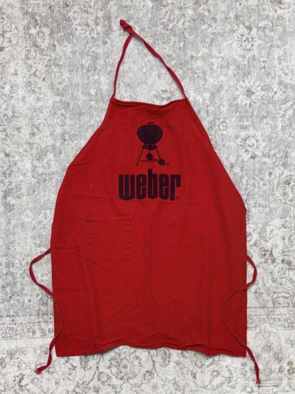 red vintage Weber apron